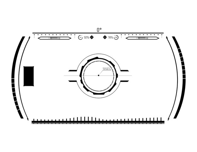 hud elementsgraphvector illustrationheadup display elements for the web