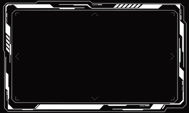 HUD frames white grey user interface elements design modern technology futuristic vector