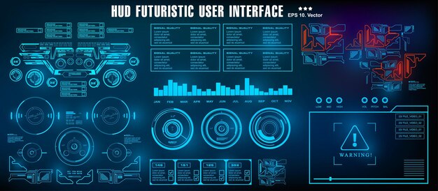 hud futuristic green user interface target dashboard display virtual reality technology screen