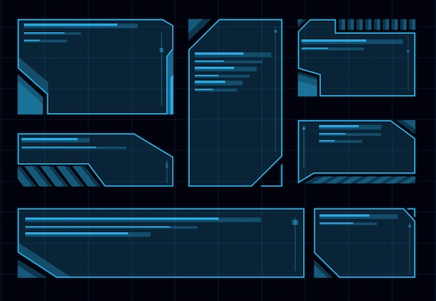 HUD futuristic user interface set