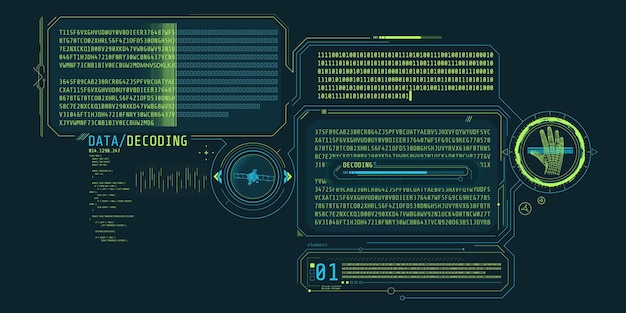 Hud interface design for decoding satellite signals