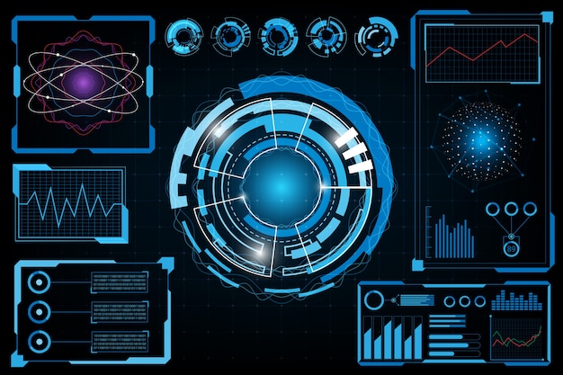 HUD-panel Ui Business.Futuristisk abstrakt teknologi baggrund