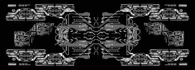 hud technology background digital background 3d technology interface hud techno background