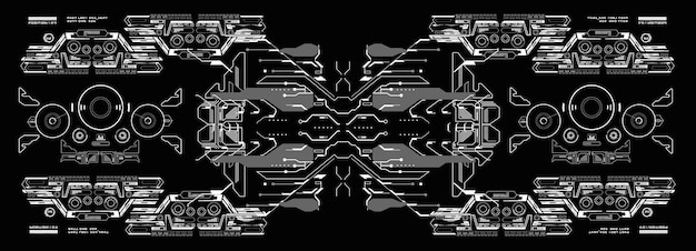 hud technology background digital background 3d technology interface hud techno background