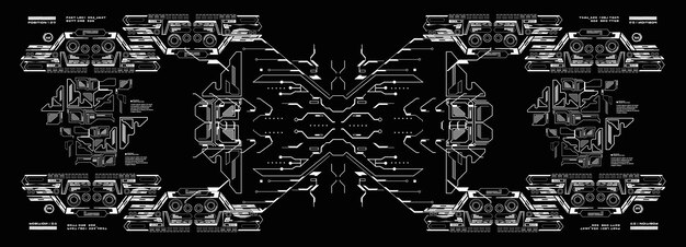 hud technology background digital background 3d technology interface hud techno background
