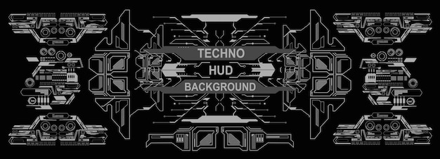 hud technology background digital background 3d technology interface hud techno background