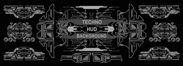 hud technology background digital background 3d technology interface hud techno background