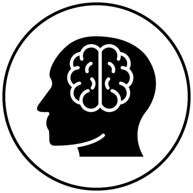 Human Brain vector icon Can be used for Biometrics iconset