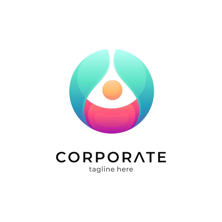 human logo with circle shape