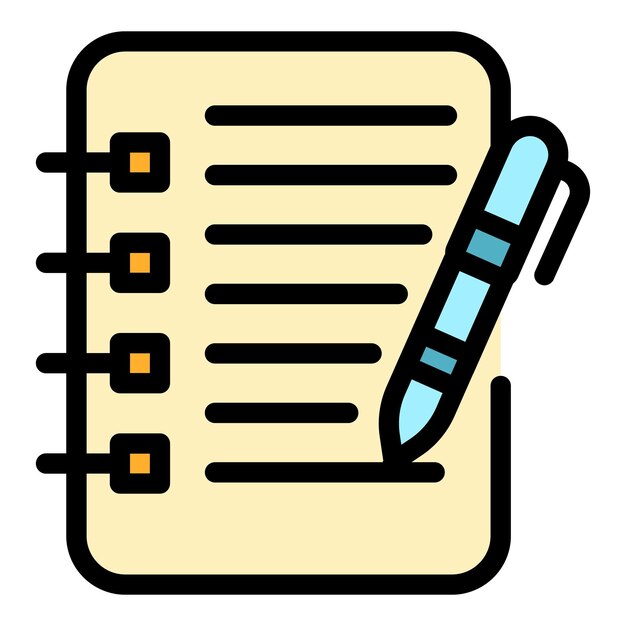 Human writing icon Outline human writing vector icon color flat isolated