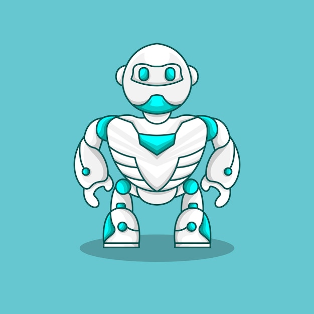 humanoid future sophisticated cute robot mecha mascot