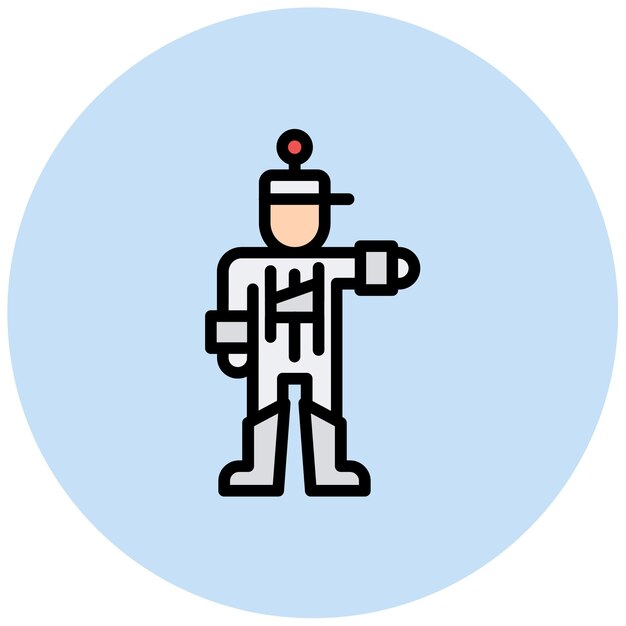 Humanoid Robot icon vector image Can be used for Robotics