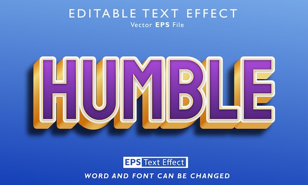 Humble text effect