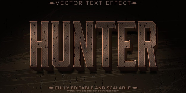 Hunting text effect editable wild and camouflage text style