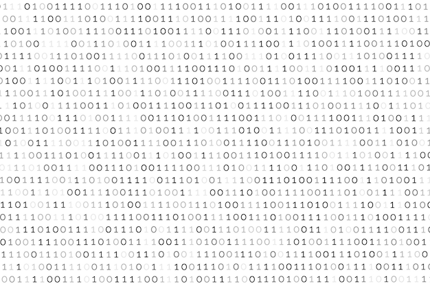 Hvid digital matrix af binære kodetal baggrund
