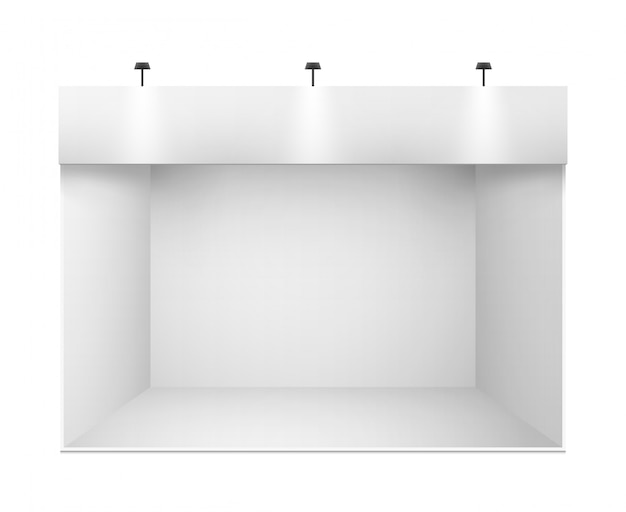Hvidt 3d udstillingspræsentationsstand