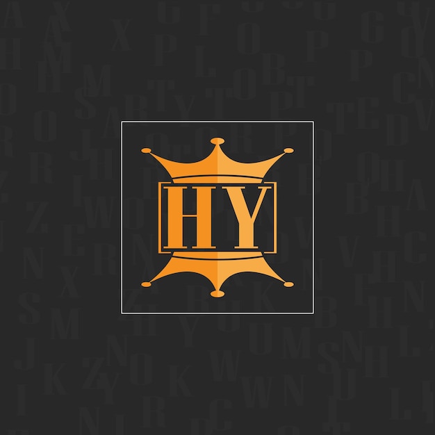 HY initial monogram logo with square style design