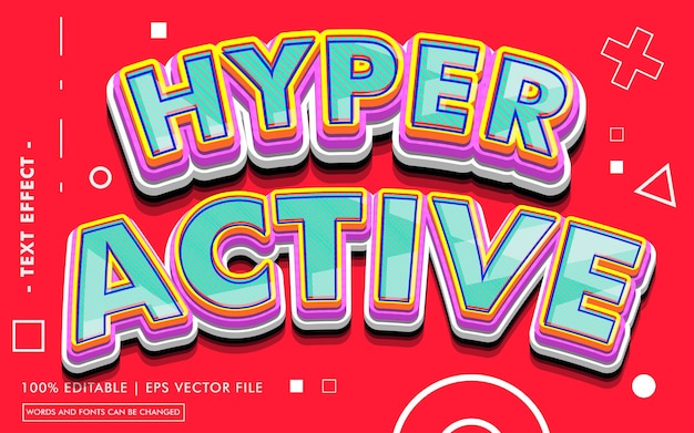 Hyper Active Text Effect Style