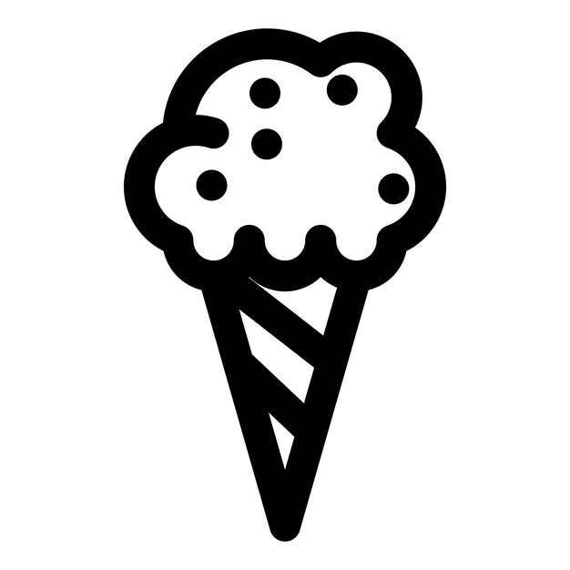 ice cream cone icon design element