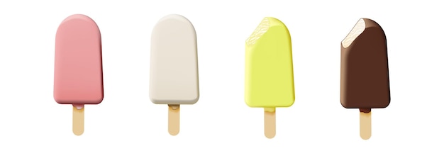 Ice cream on a stick set