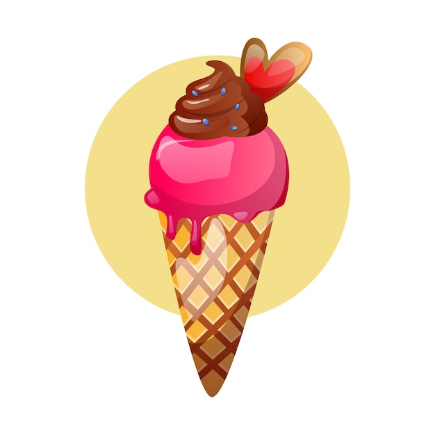 Ice Cream Vector Illustration Colorful