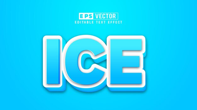 ice editable 3d editable text effect with background
