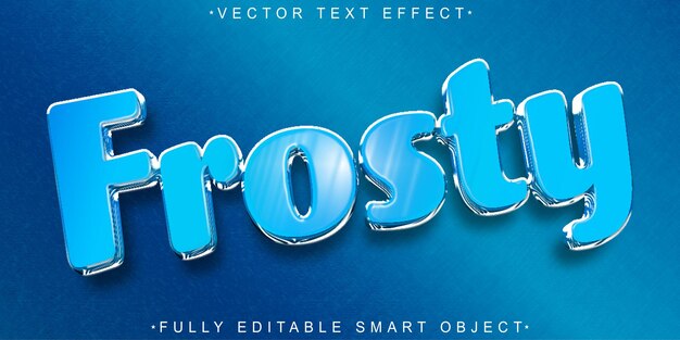 ice frosty vector fully editable smart object text effect