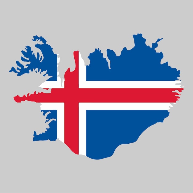 Iceland flag region design