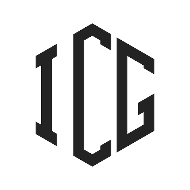 ICG Logo Design Initial Letter ICG Monogram Logo using Hexagon shape