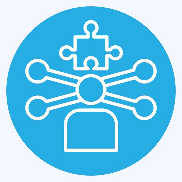 Icon Dilemma related to Choice symbol blue eyes style simple illustration