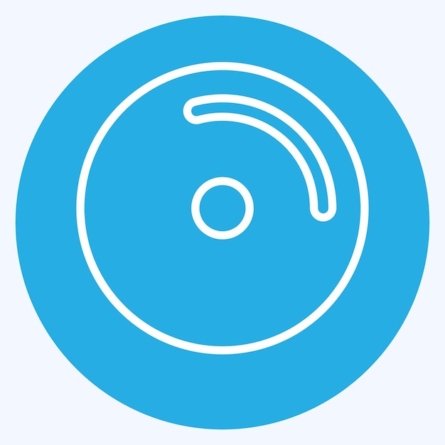 Icon Disc suitable for Music symbol blue eyes style design editable