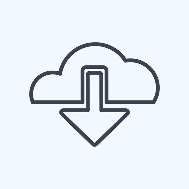 Icon Downloads suitable for Mobile Apps symbol line style design editable