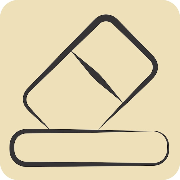 Icon Erase related to Delete symbol hand drawn style simple design illustration