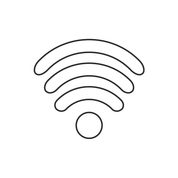 Icon flat design Internet Wi fi symbol vector illustration