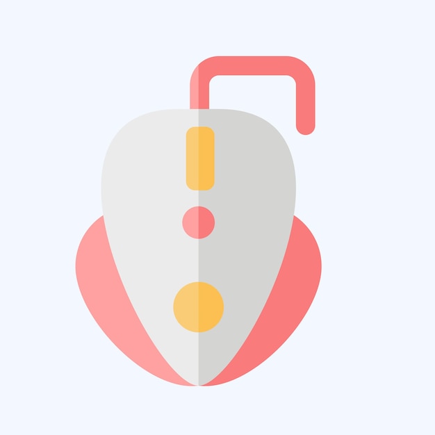 icon gaming mouse related to computer symbol flat style simple design editable