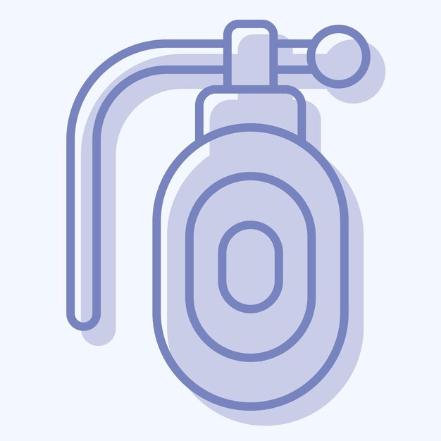 icon grenade related to military and army symbol two tone style simple illustration