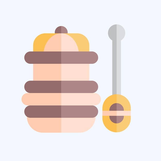 Icon Honey Jar related to Apiary symbol flat style simple design editable