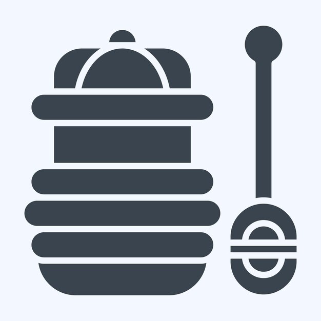Icon Honey Jar related to Apiary symbol glyph style simple design editable