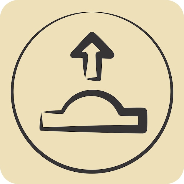 Icon Hump related to Road Sign symbol hand drawn style simple design editable