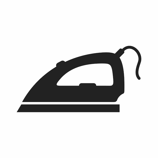 icon illustration of flat style iron