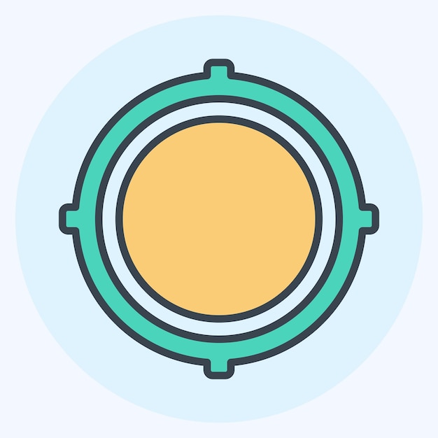 Icon Location Access suitable for Mobile Apps symbol color mate style design editable