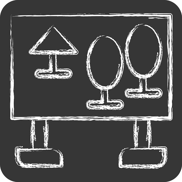 Icon Map related to Amusement Park symbol chalk Style simple design editable simple illustration