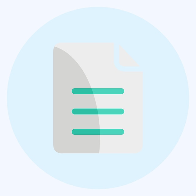 icon notes suitable for mobile apps symbol flat style design editable