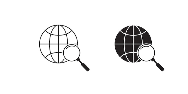 Icon of global search in unique and trendy style ready to use