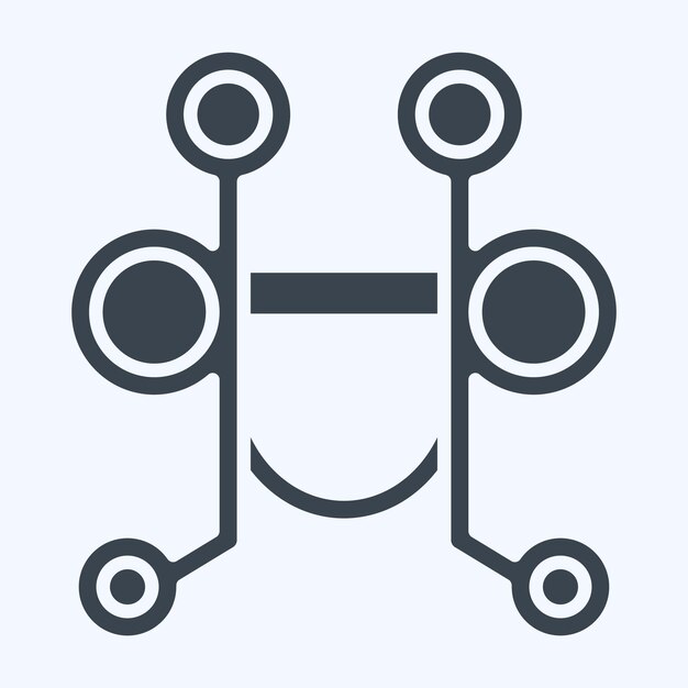 Icon Pelham Bit related to Equestrian Sport symbol glyph style design editable