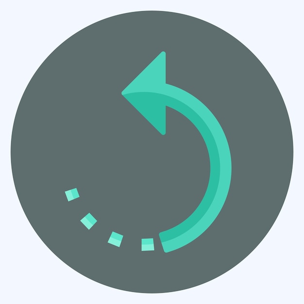 Icon Rotate Left suitable for Photo Editing symbol flat style design editable
