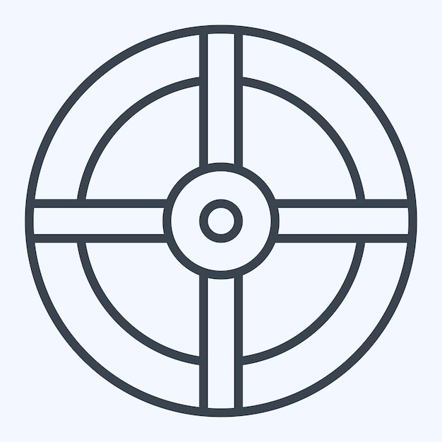 icon shield related to celtic symbol line style simple design editable