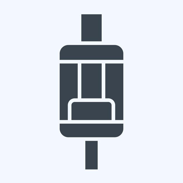 Icon Tank related to Vape symbol glyph style design editable