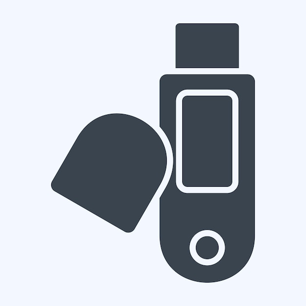 Icon Usb related to Computer symbol glyph style simple design editable