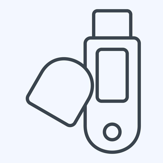 Icon Usb related to Computer symbol line style simple design editable